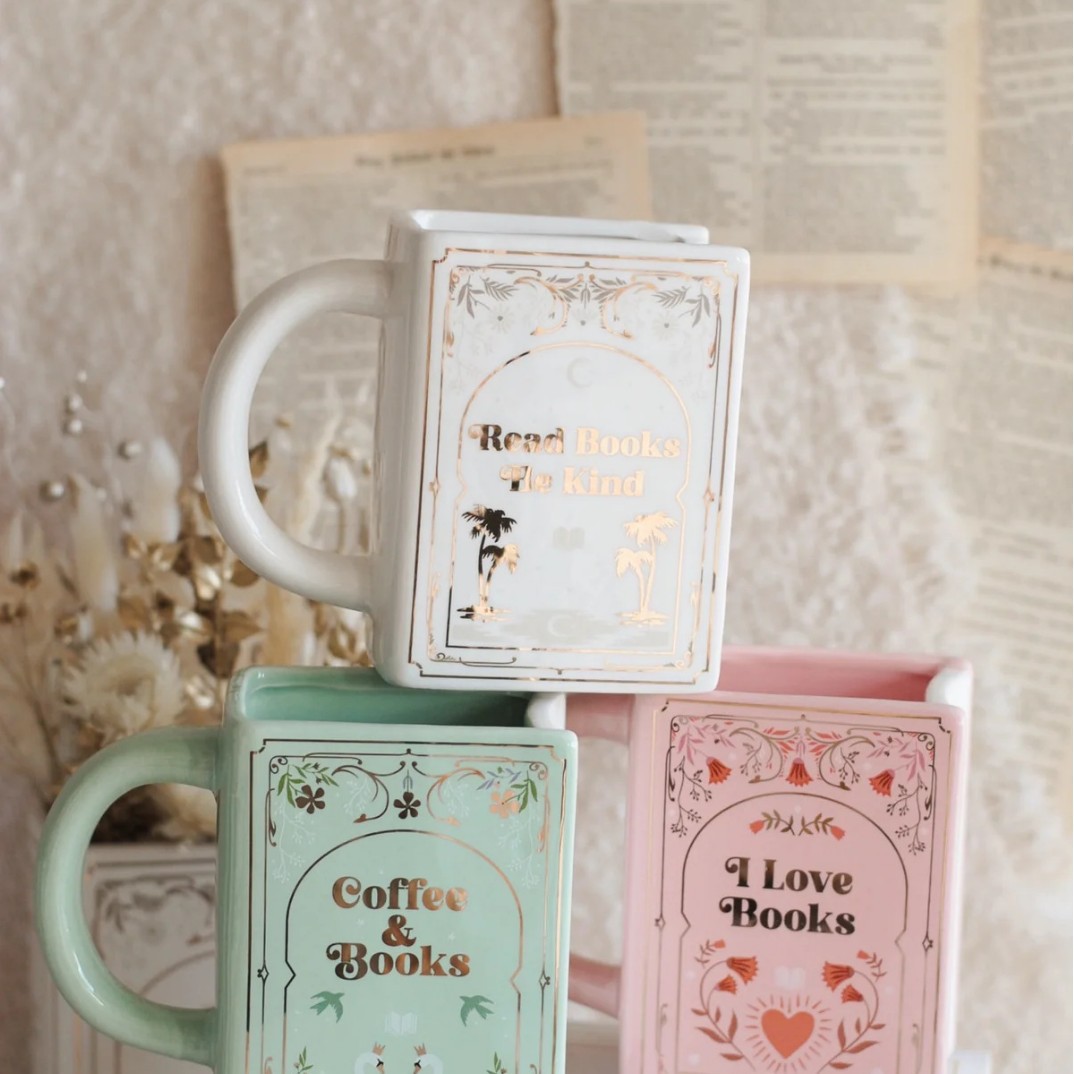 Coffee Tea Pictures - Book Shaped Ceramic Mug With Handle