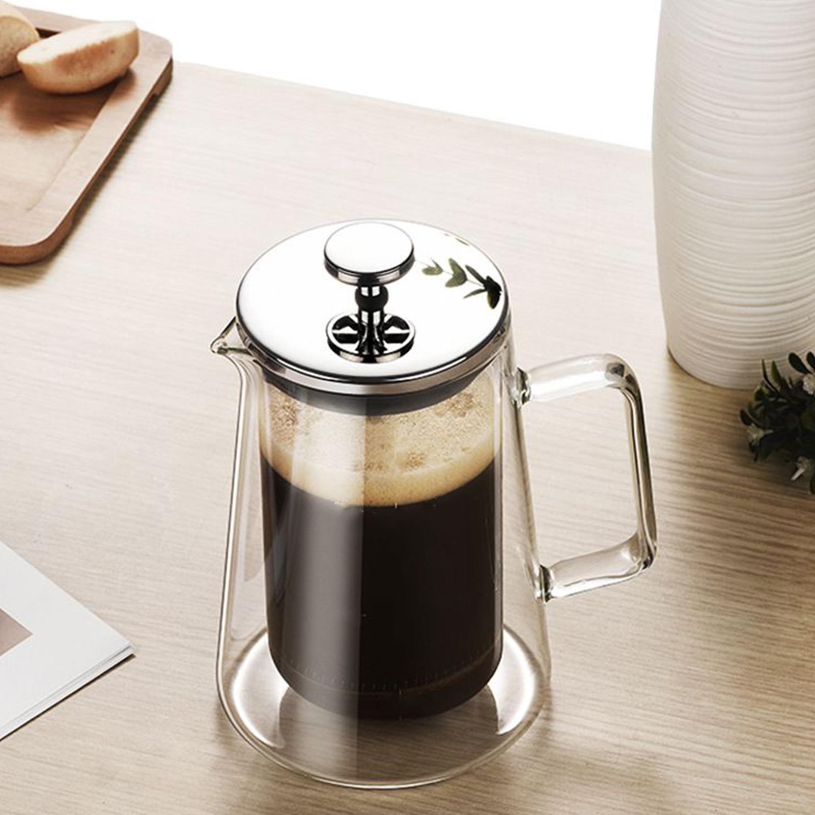 Coffee And Tea Glass - Coffee Presses Glass Stainless Steel Double-Wall