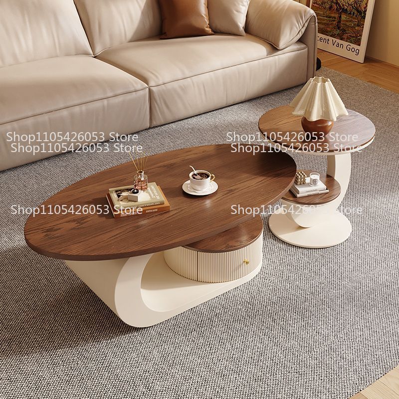 Coffee Tea Room - Medieval light luxury walnut coffee table