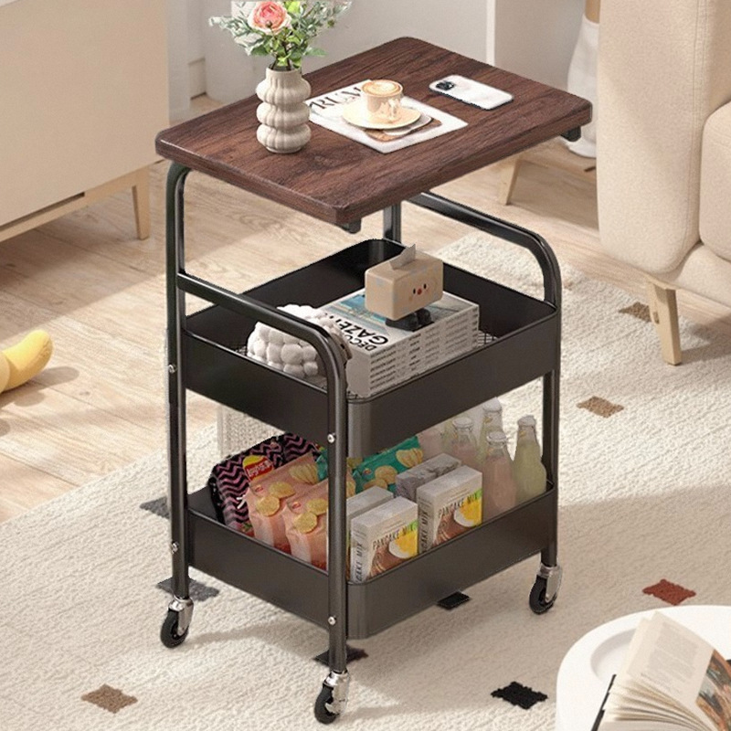 Coffee Tea Room - movable double-layer coffee table trolley, side