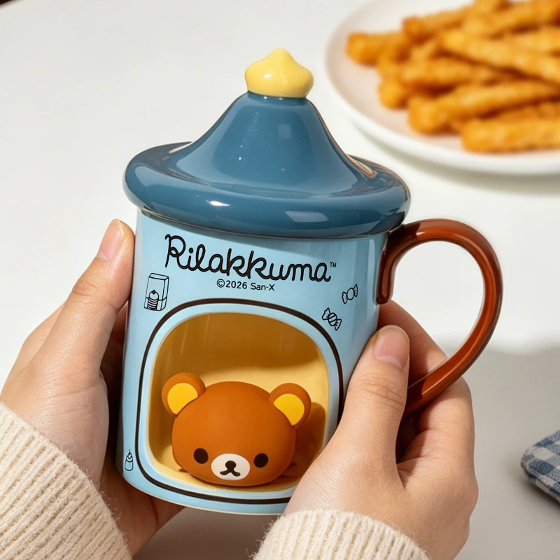 Coffee Tea Room - Kawaii 3D Rilakkuma Ceramic Mug Microwave