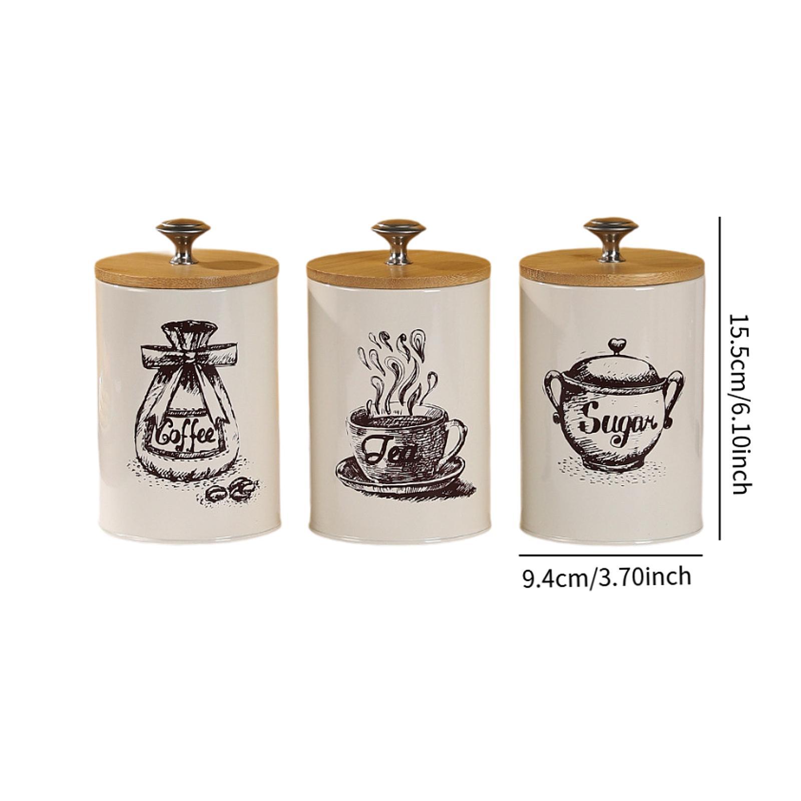 Farmhouse Coffee Tea Sugar Can - огляд і ціна Coffee Tea Jar Set
