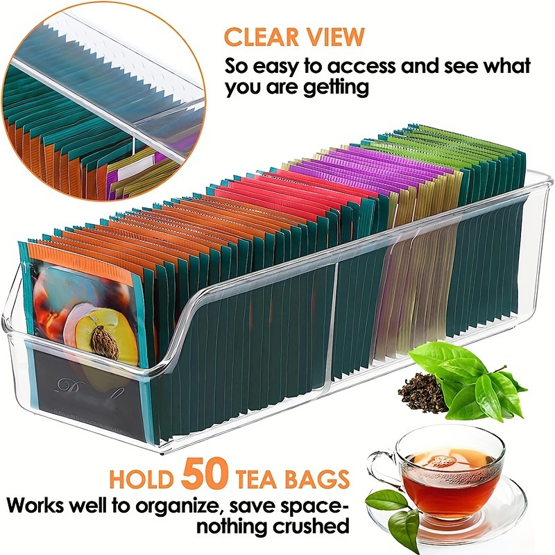 1pc Clear Tea Bag Organizer Bo - огляд і ціна Coffee Tea Box
