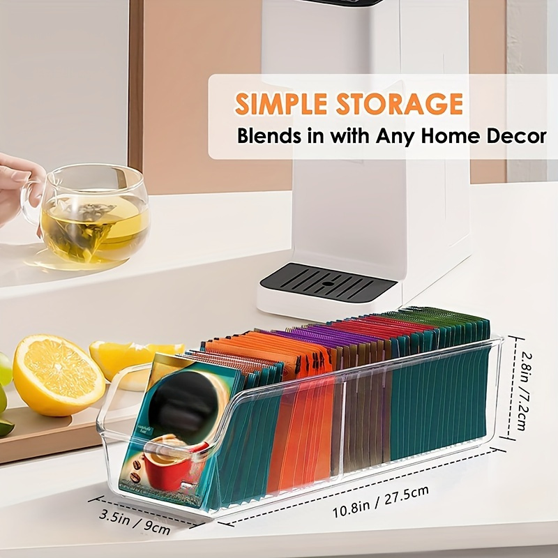 1pc Clear Tea Bag Organizer Bo - огляд і ціна Coffee Tea Box