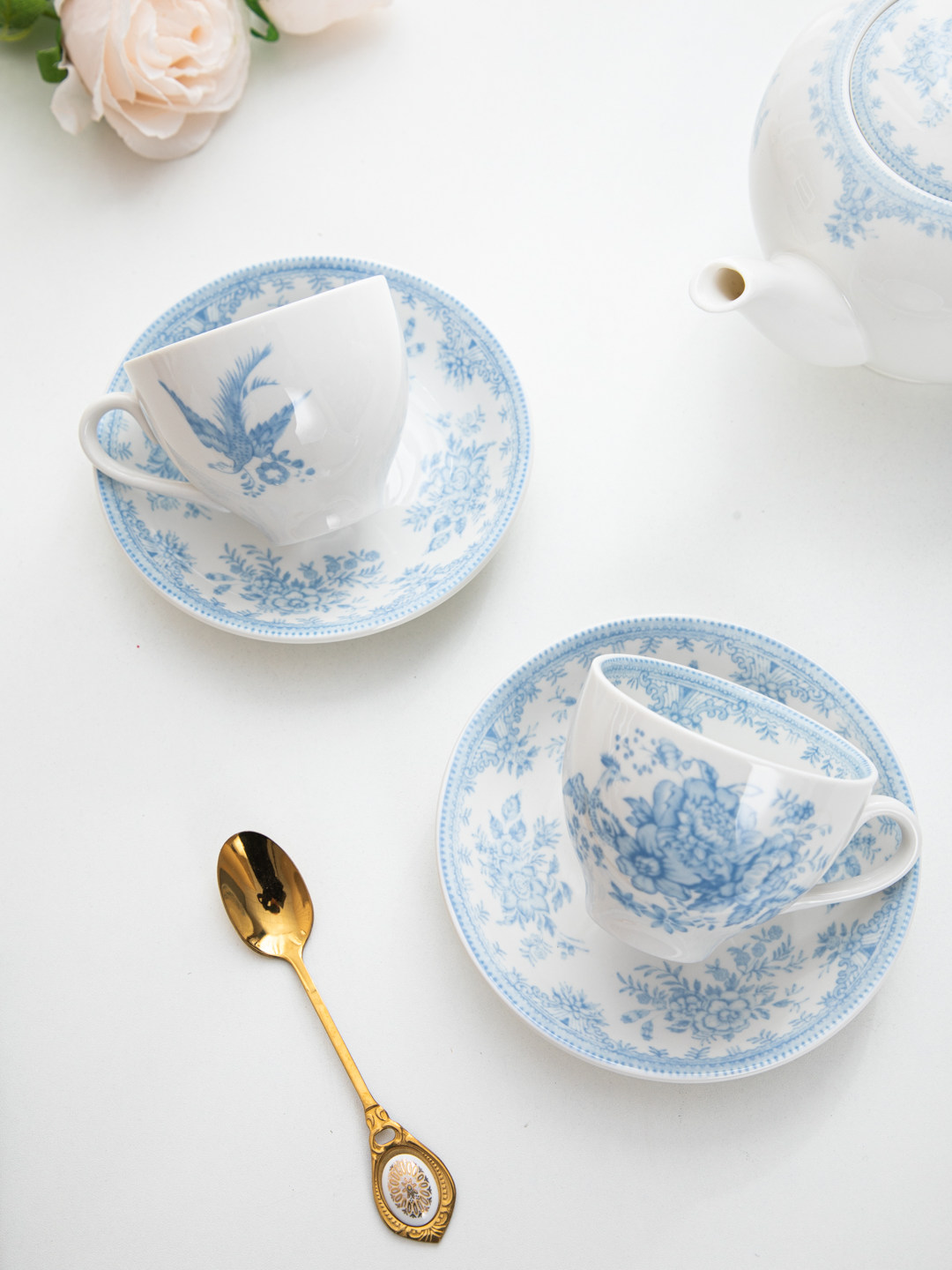 House, retro blue peony aftern - огляд і ціна Coffee Tea Jar Set