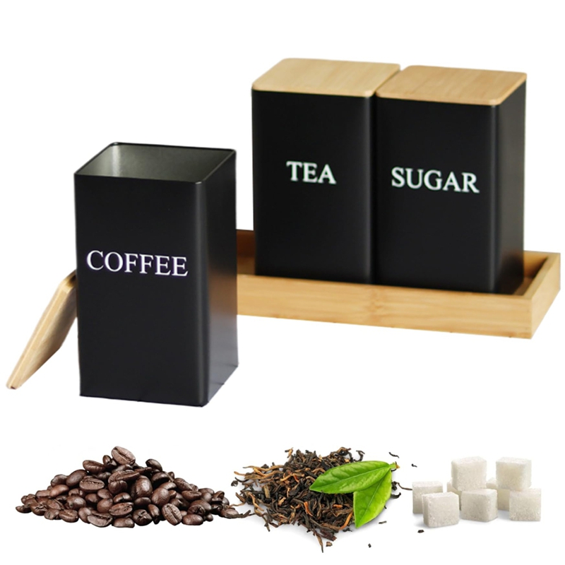 3PCS Set Tea Coffee Sugar Cani - огляд і ціна Coffee Tea Jar Set