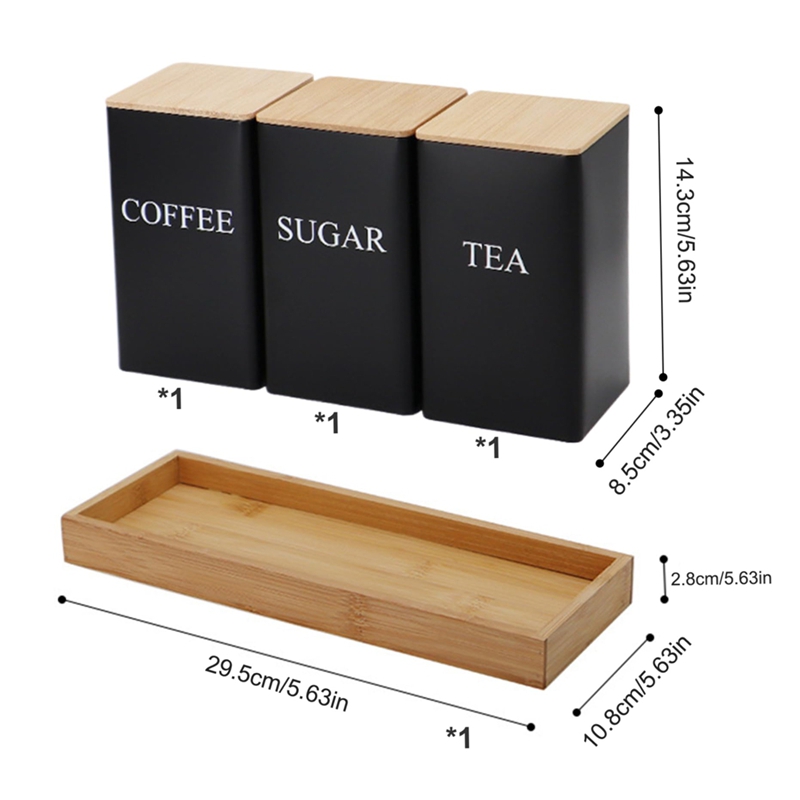 3PCS Set Tea Coffee Sugar Cani - огляд і ціна Coffee Tea Jar Set