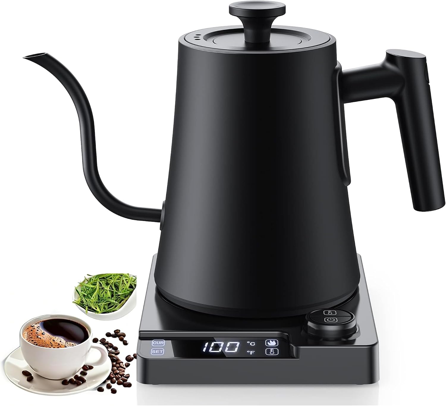Gooseneck Electric Kettle with - огляд і ціна Coffee Tea Images