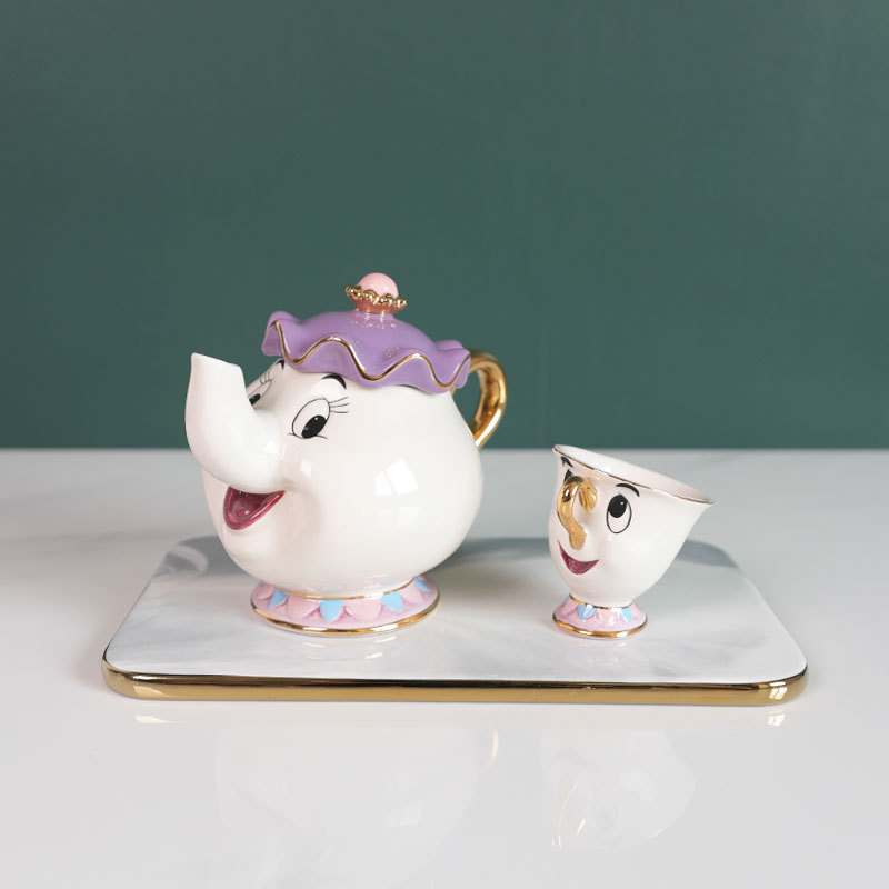 Hot Teapot Cartoon Beauty And  - огляд і ціна Coffee Tea Jar Set
