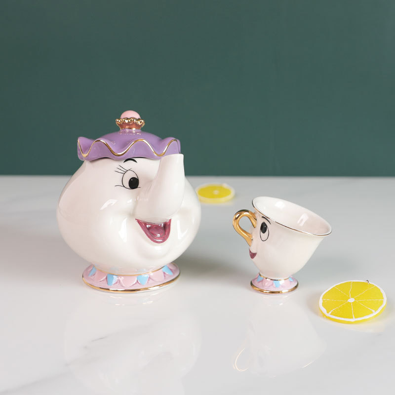 Hot Teapot Cartoon Beauty And  - огляд і ціна Coffee Tea Jar Set
