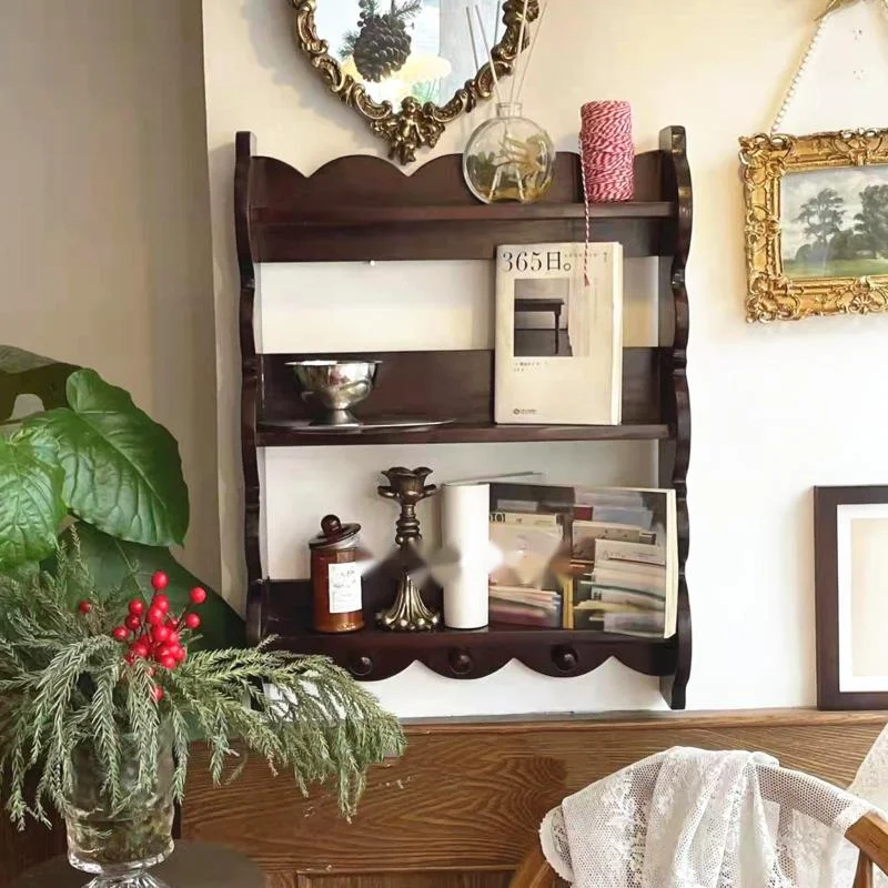 Retro Solid Wood Wall Shelf An - огляд і ціна Coffee Tea Images