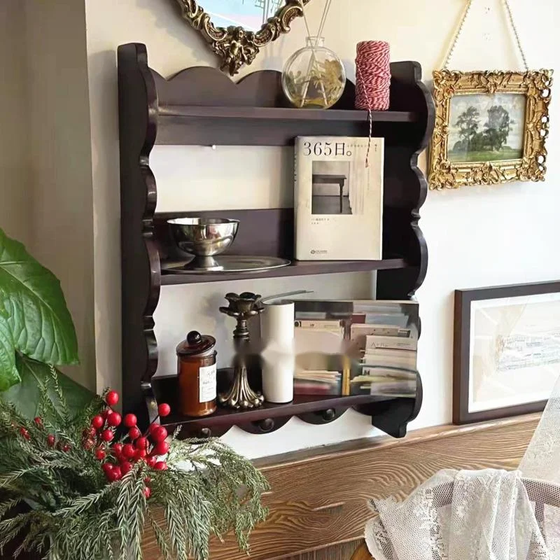 Retro Solid Wood Wall Shelf An - огляд і ціна Coffee Tea Images