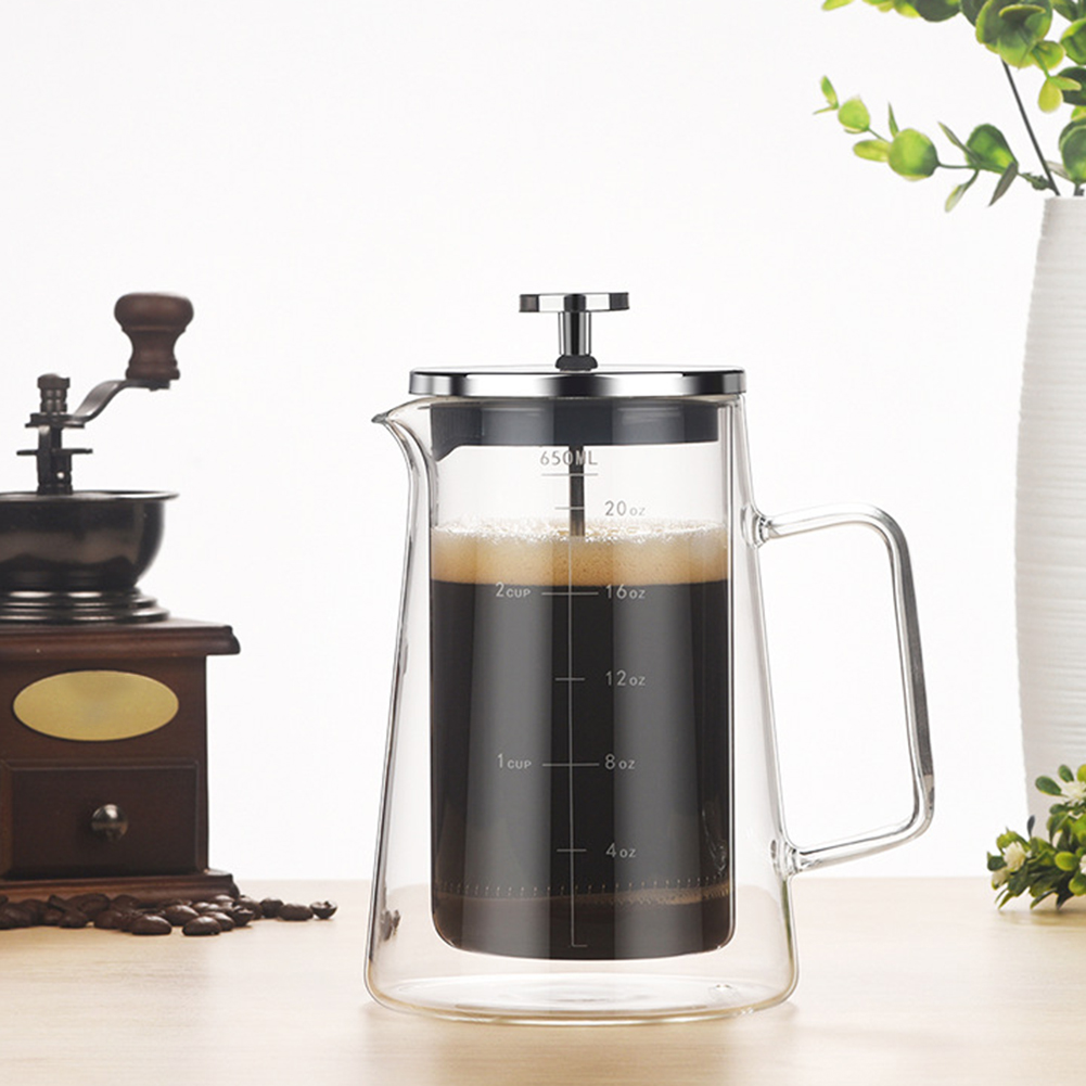 Double Layers French Press Pot - огляд і ціна Coffee And Tea Glass