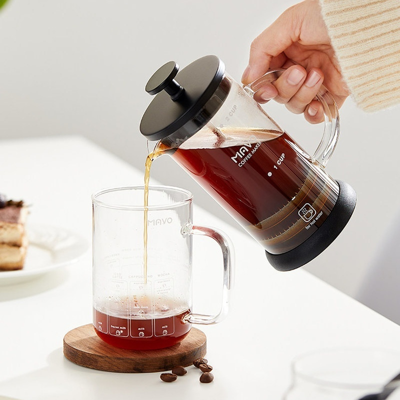 MAVO French Press Coffee Maker - огляд і ціна Coffee And Tea Glass