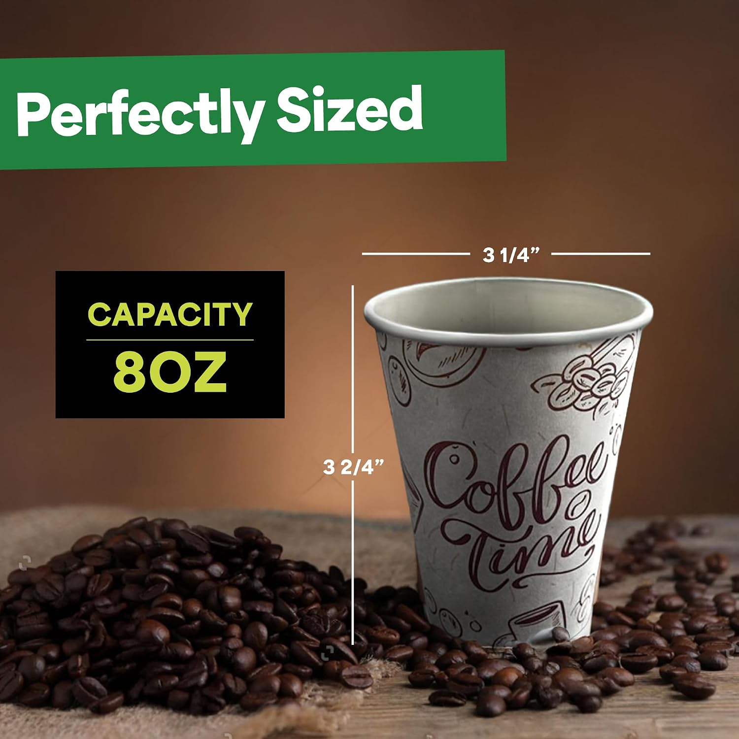 1000 Pack 8 oz Disposable Coff - огляд і ціна Coffee Tea Images