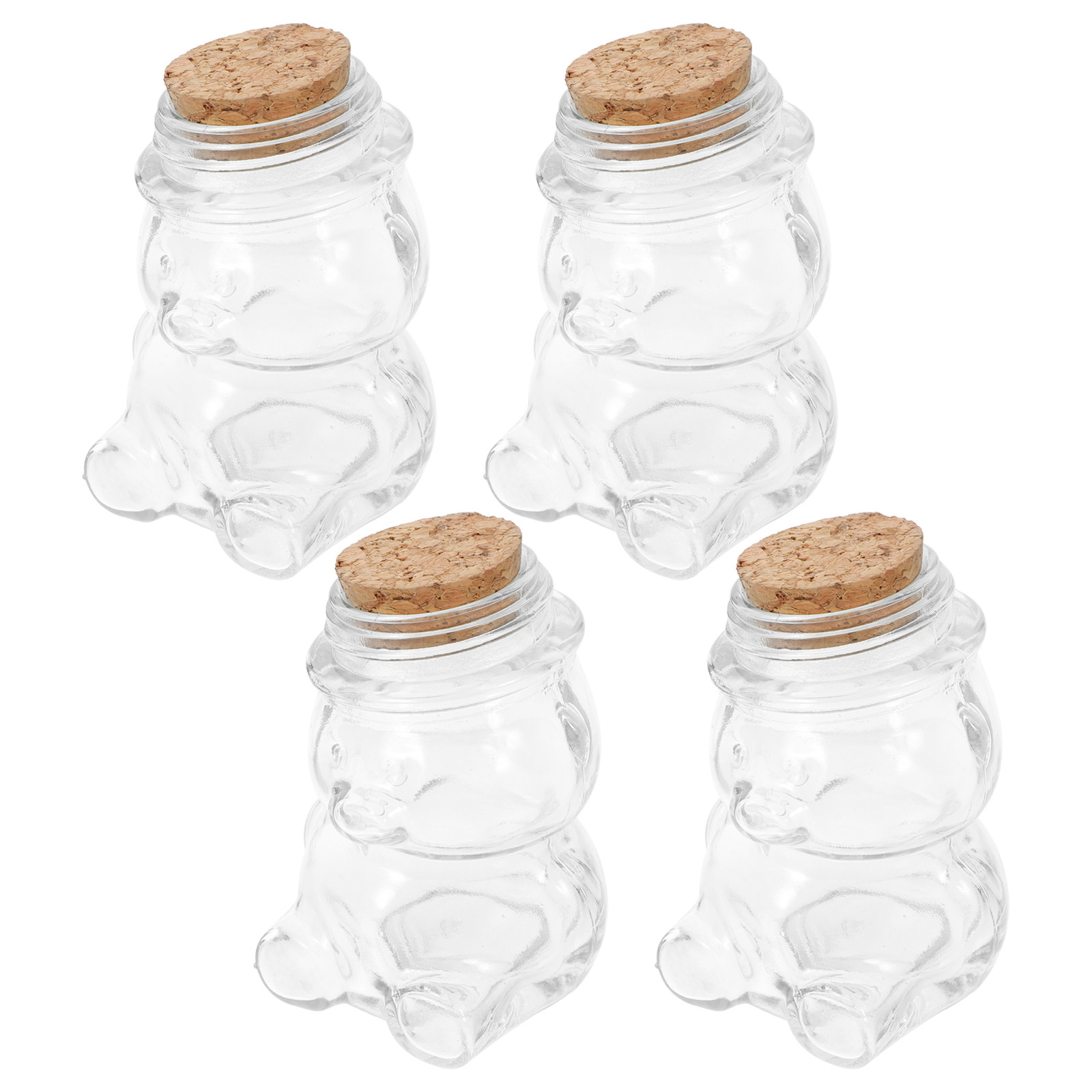 4Pcs Glass Candy Jar Set Trans - огляд і ціна Coffee Tea Jar Set