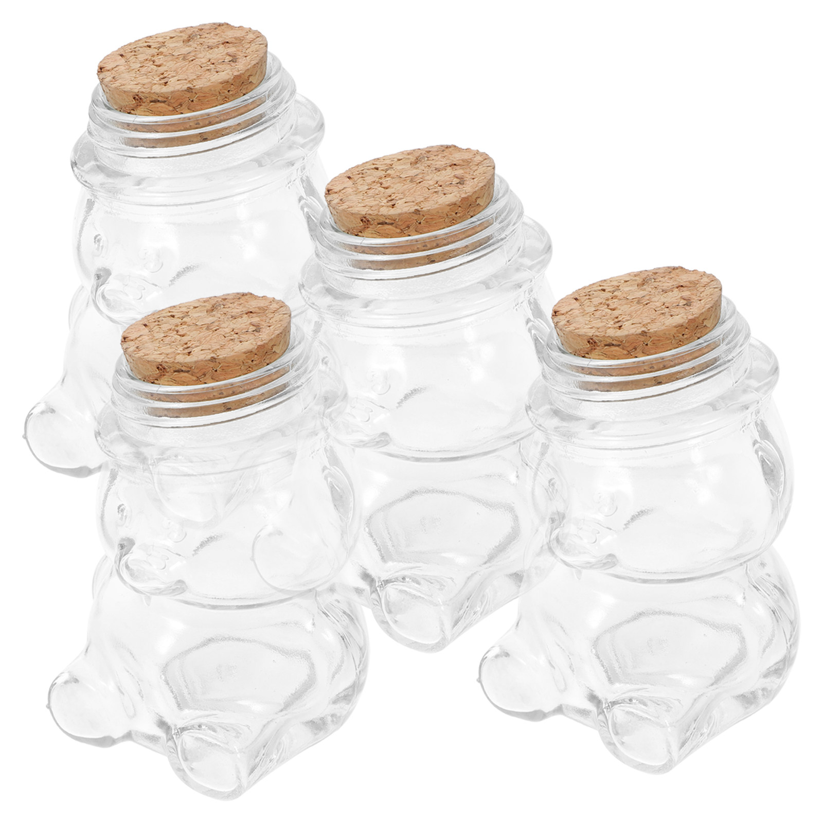 4Pcs Glass Candy Jar Set Trans - огляд і ціна Coffee Tea Jar Set