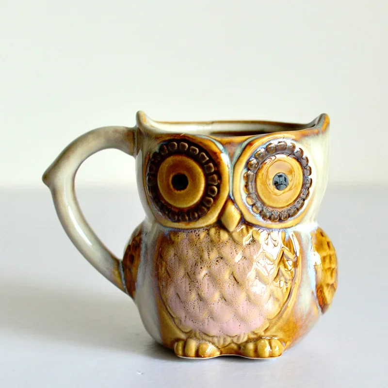 Cute Owl Cartoon Coffee Drinkw - огляд і ціна Morning Tea Coffee
