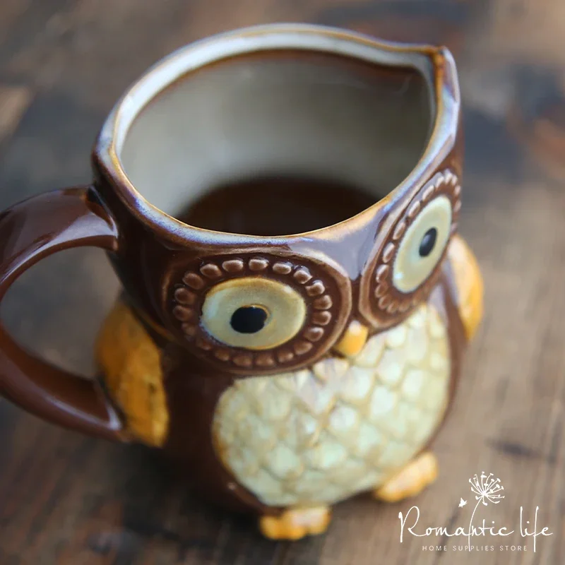 Cute Owl Cartoon Coffee Drinkw - огляд і ціна Morning Tea Coffee