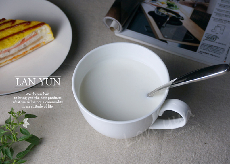 700ML, Plain White Bone China  - огляд і ціна Morning Tea Coffee