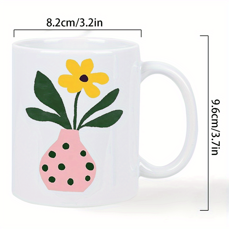 Ceramic Mug with Cute Pink Vas - огляд і ціна Morning Tea Coffee