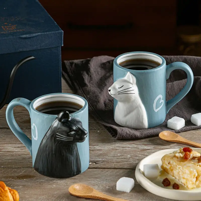 1pcs Kiss Cat Ceramic Mugs for - огляд і ціна Morning Tea Coffee