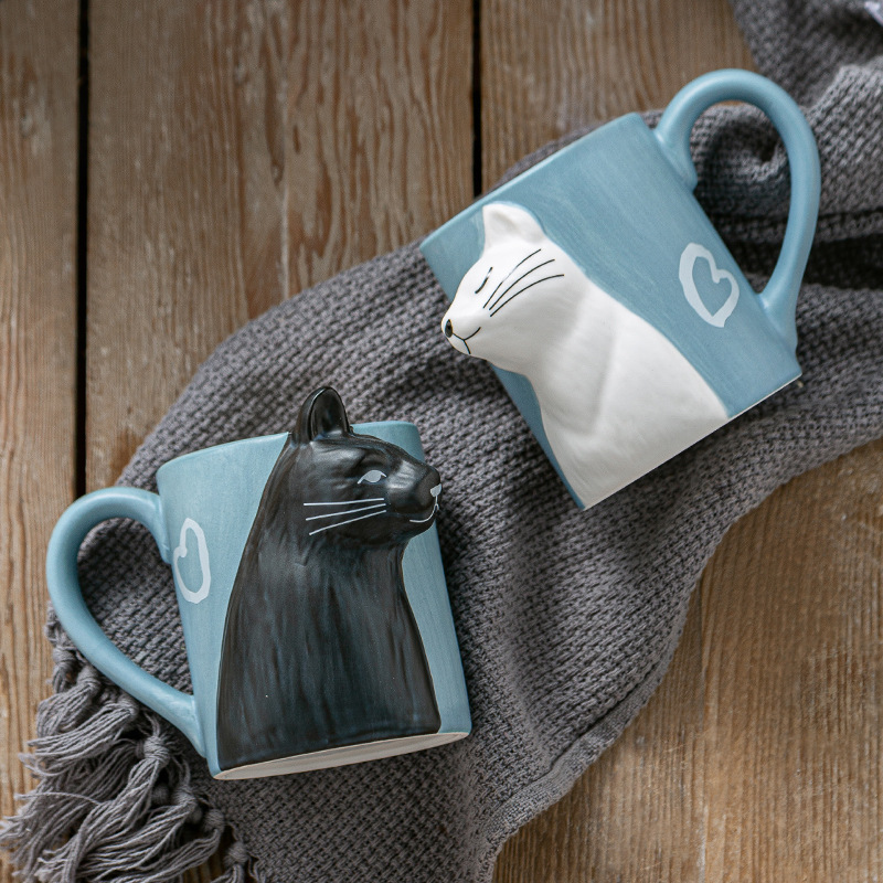 1pcs Kiss Cat Ceramic Mugs for - огляд і ціна Morning Tea Coffee