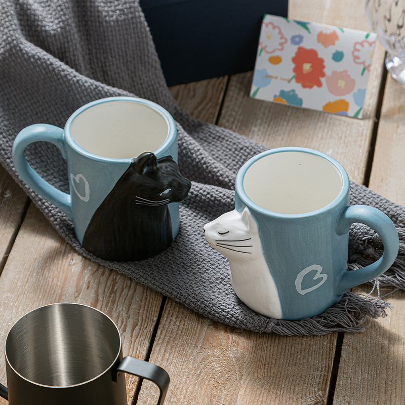 1pcs Kiss Cat Ceramic Mugs for - огляд і ціна Morning Tea Coffee