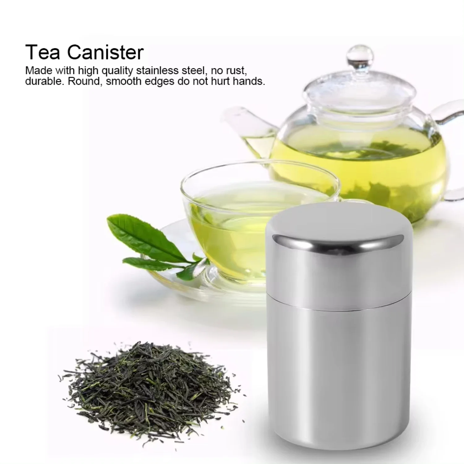 Stainless Steel Tea Leaf Tins  - огляд і ціна Coffee Tea And Sugar Set