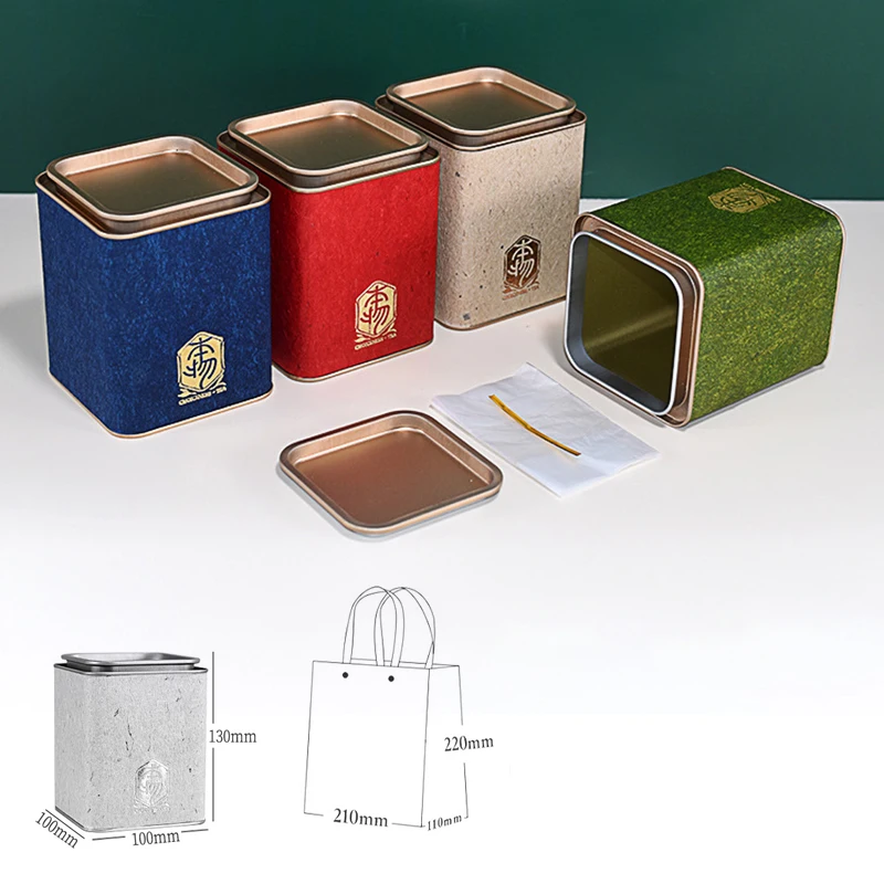Tea Tin Containers Square Meta - огляд і ціна Coffee Jasmine Tea