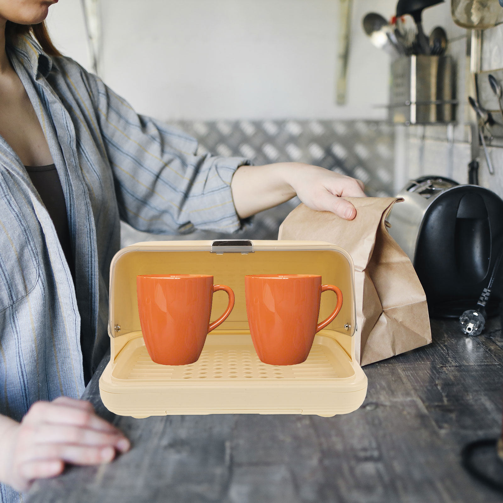 Cup Storage Organizer Box Desk - огляд і ціна Coffee And Tea Glass